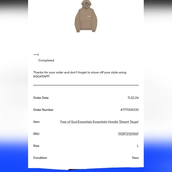 Essential Desert Taupe 2024 sweatshirt L